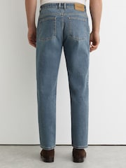 Reiss Vintage Blue Wash Manhattan Straight-Leg Jeans - Image 7 of 8