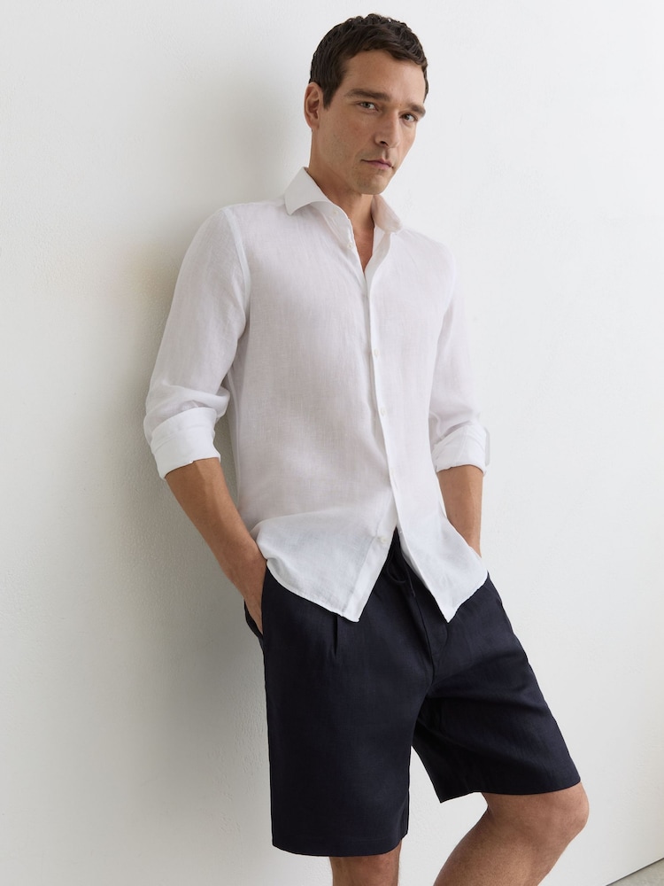 Reiss Navy Barges Shorts - Image 1 of 5