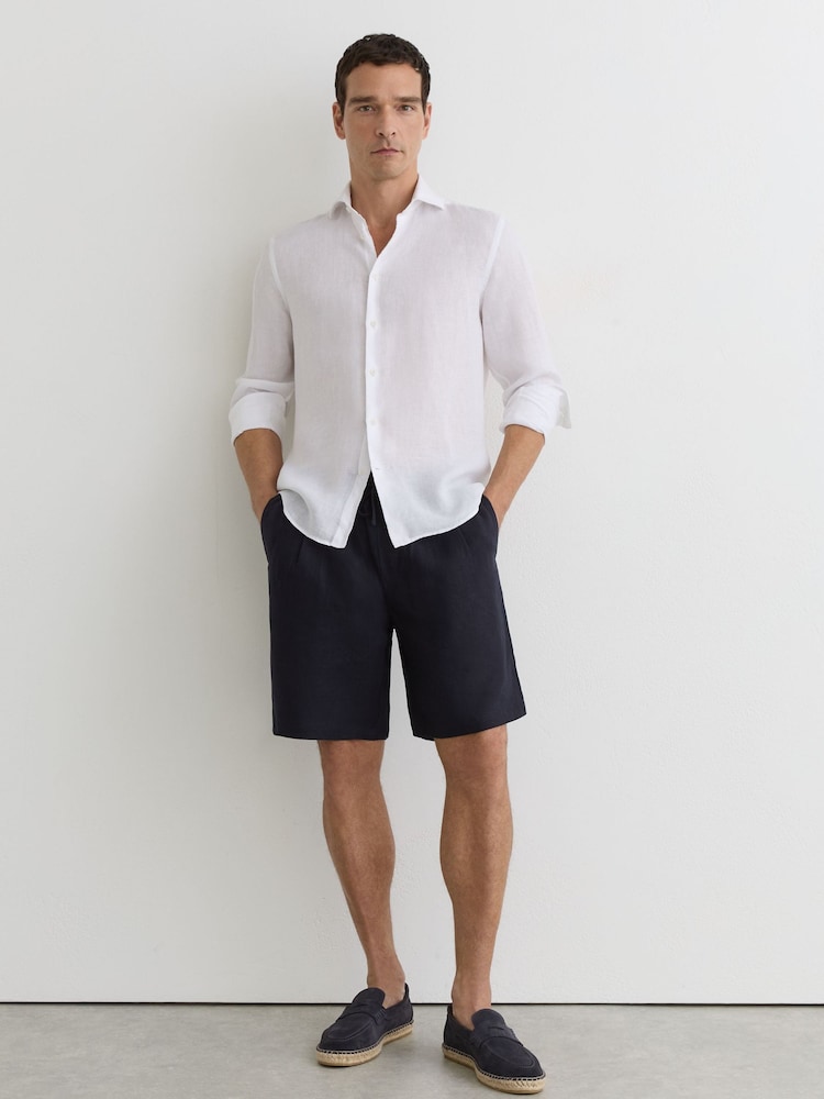 Reiss Navy Barges Shorts - Image 2 of 5