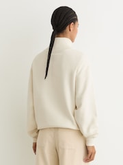 Reiss Cream Tanya Cotton Funnel-Neck Sweatshirt - Image 5 of 7