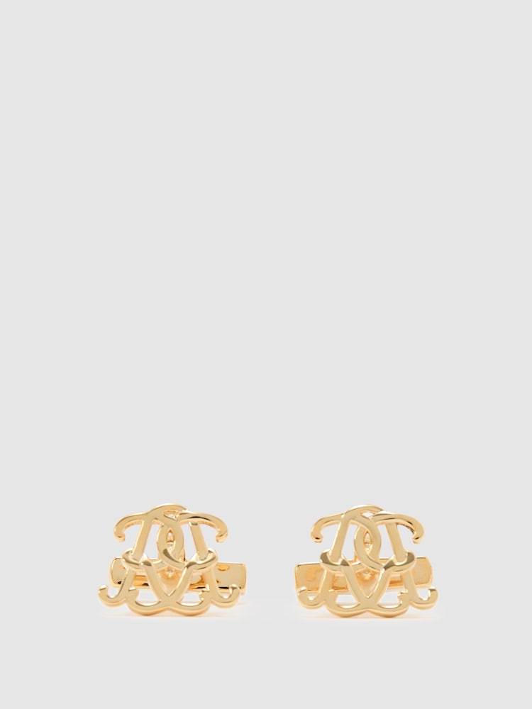 Reiss Gold Hitch Monogram Cufflinks - Image 1 of 3