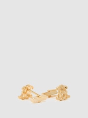 Reiss Gold Hitch Monogram Cufflinks - Image 2 of 3