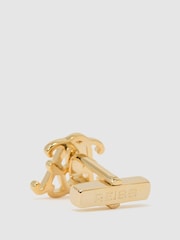 Reiss Gold Hitch Monogram Cufflinks - Image 3 of 3