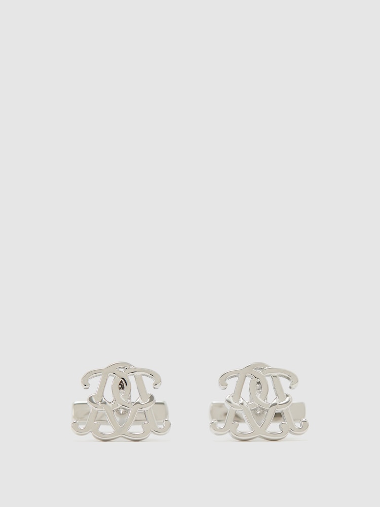 Reiss Silver Hitch Monogram Cufflinks - Image 1 of 3
