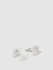 Reiss Silver Hitch Monogram Cufflinks - Image 2 of 3