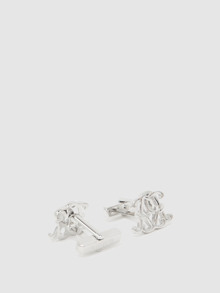 Reiss Silver Hitch Monogram Cufflinks - Image 2 of 3