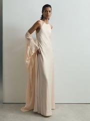 Atelier Satin Cape Maxi Dress - Image 1 of 11