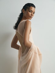 Atelier Satin Cape Maxi Dress - Image 3 of 11