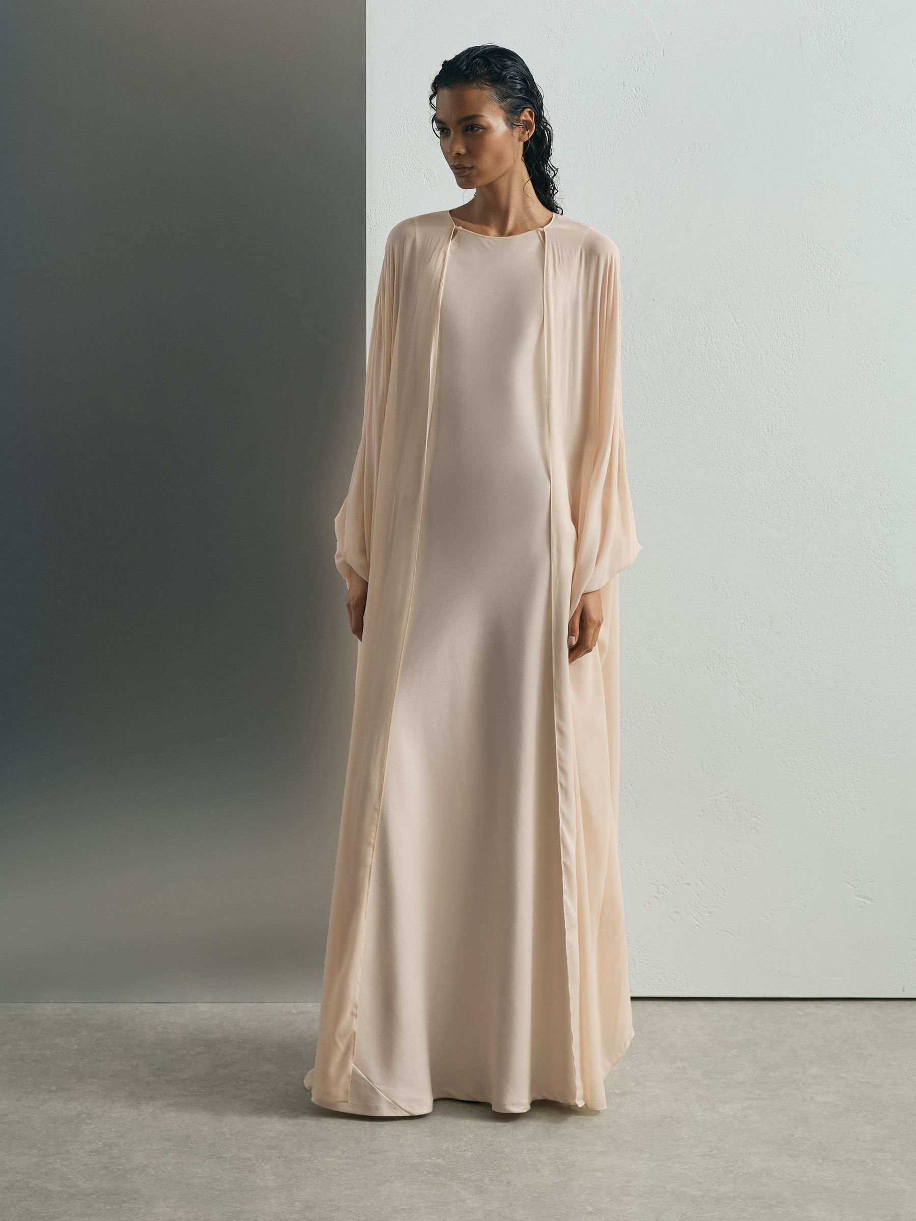 Buy Atelier Satin Cape Maxi Dress from Next USA