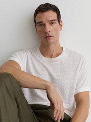 Reiss White Langley Relaxed-Fit Crew-Neck T-Shirt - Image 3 of 6