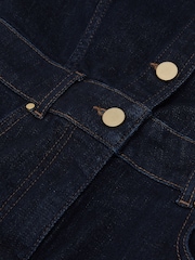 Reiss Indigo Blue Lolita Denim Halterneck Flared Jumpsuit - Image 6 of 6