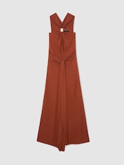 Atelier Rust Hardware-Detail Draped Maxi Dress - Image 2 of 9