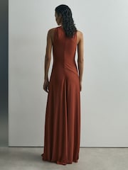 Atelier Rust Hardware-Detail Draped Maxi Dress - Image 8 of 9
