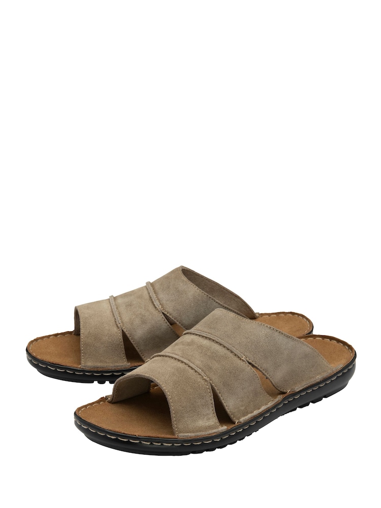 Dunlop Natural Mule Open Toe Sandals - Image 2 of 4 Dunlop Natural Mule Open Toe Sandals - Image 2 of 4