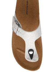 Dunlop Silver Toe Post Wedge Sandals - Image 4 of 4