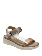 Dunlop Metallic Double Touch Fasten Wedge Sandals - Image 1 of 4
