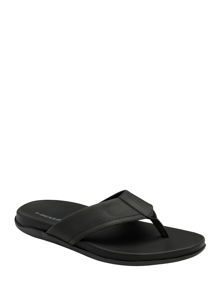 Dunlop Black Mule Toe Post Sandals - Image 1 of 4