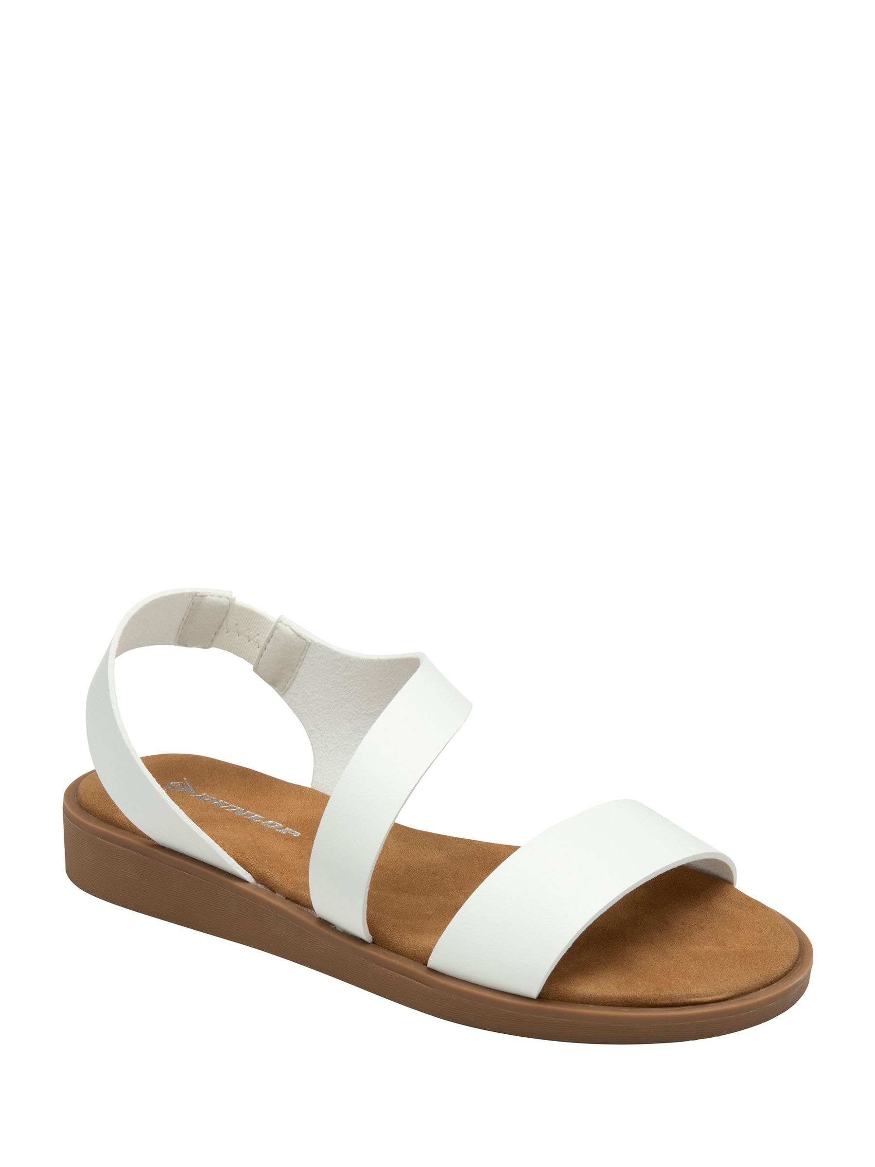 Buy Dunlop White Twin Strap Buckle Sandals from Next USA