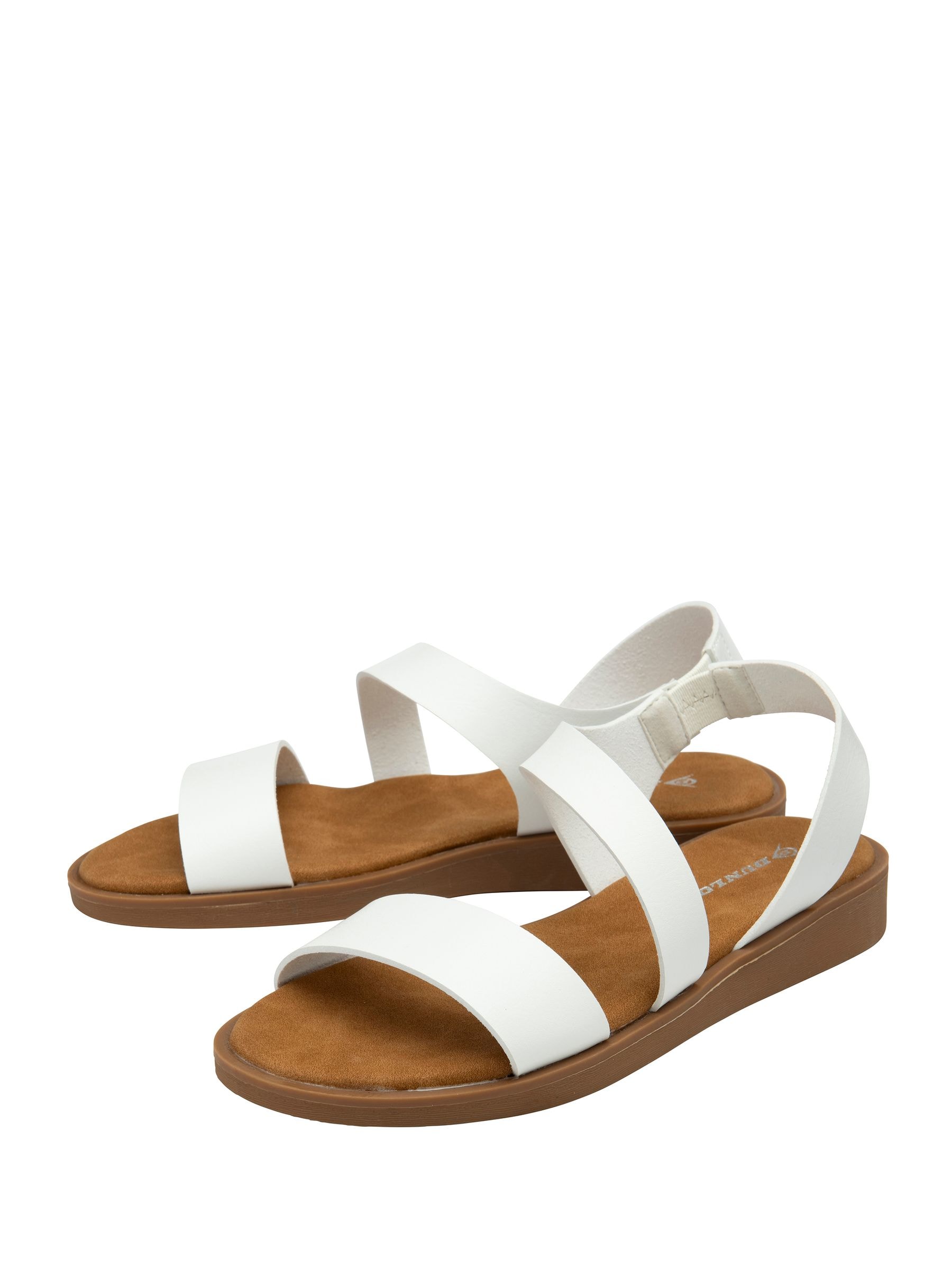 Buy Dunlop White Twin Strap Buckle Sandals from Next USA