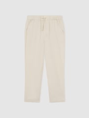 Reiss Andros Laneno Platno-Blend Dravstring Pantalone - Slika 2 od 3