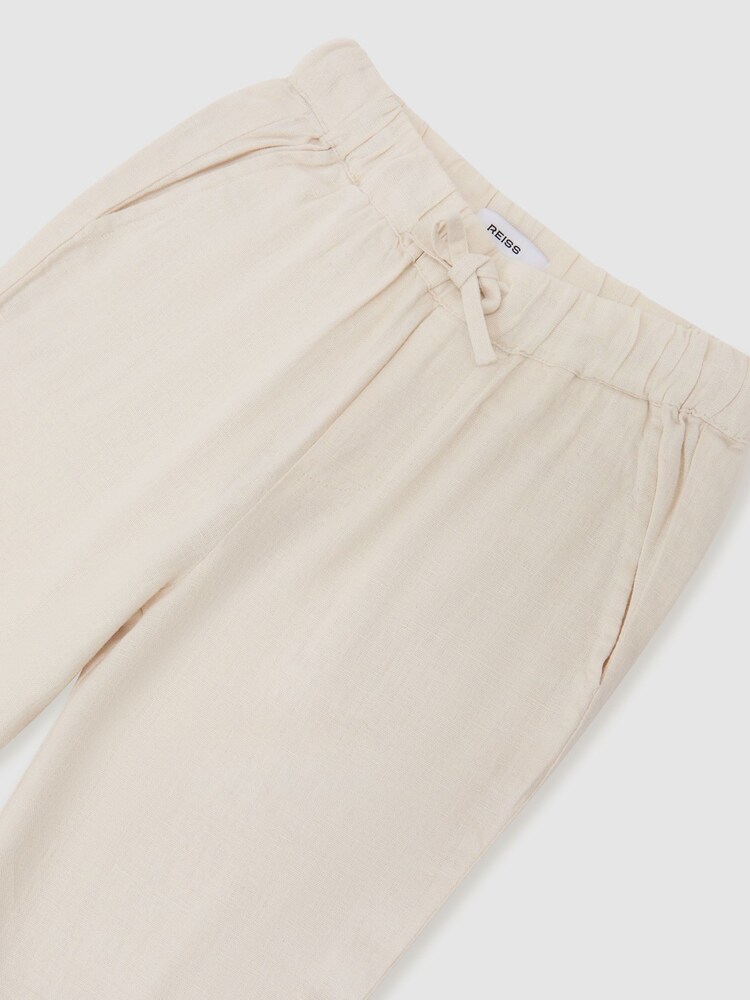 Reiss Andros Laneno Platno-Blend Dravstring Pantalone - Slika 3 od 3 Reiss Andros Laneno Platno-Blend Dravstring Pantalone - Slika 3 od 3