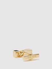 Reiss Gold/Black Carrick Twisted Bar Cufflinks - Image 3 of 5