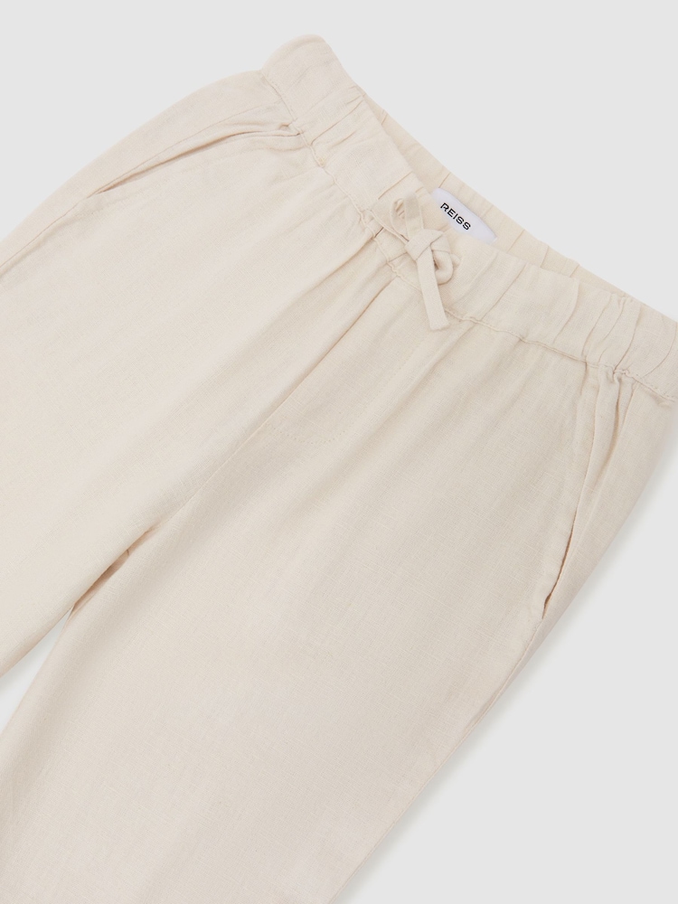 Pantalones con cordón en mezcla de lino Andros de Reiss - Imagen 3 de 3
