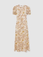 Reiss Naia Floral-Print Metallic-Thread Maxi Dress - Image 2 of 8
