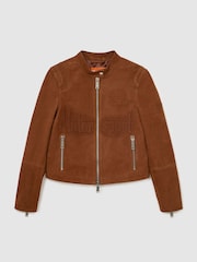 McLaren Racing Embossed Suede Jacket - Bild 2 von 8