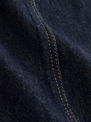 Indigoblau - Gold Button-Through Denim Mini Skirt - Bild 3 von 3