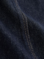 Indigo Blue Gold Button-Through Denim Mini Skirt - Image 7 of 7