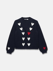 Mint Velvet Blue Heart Embroidered Cardigan - Image 7 of 8
