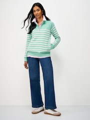 綠色 - Crew Clothing Company半拉鏈運動衫 - 圖片 3/5