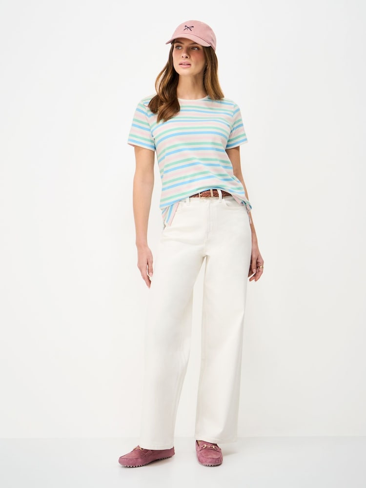 Crew Clothing Blue Cotton Breton T-Shirt - Image 2 of 5 Crew Clothing Blue Cotton Breton T-Shirt - Image 2 of 5