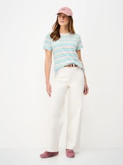 Crew Clothing Blue Cotton Breton T-Shirt - Image 3 of 5