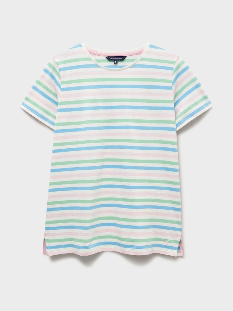 Crew Clothing Blue Cotton Breton T-Shirt - Image 5 of 5 Crew Clothing Blue Cotton Breton T-Shirt - Image 5 of 5
