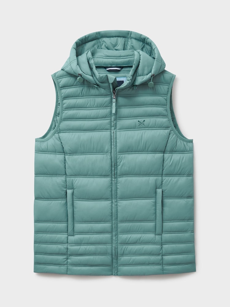 أزرق على أخضر - جيليه مبطن خفيف الوزن من Crew Clothing - صورة 5 من 5