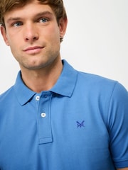 Crew Clothing Blue Classic Cotton Piqué Polo Shirt - Image 4 of 5