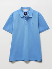 Crew Clothing Blue Classic Cotton Piqué Polo Shirt - Image 5 of 5