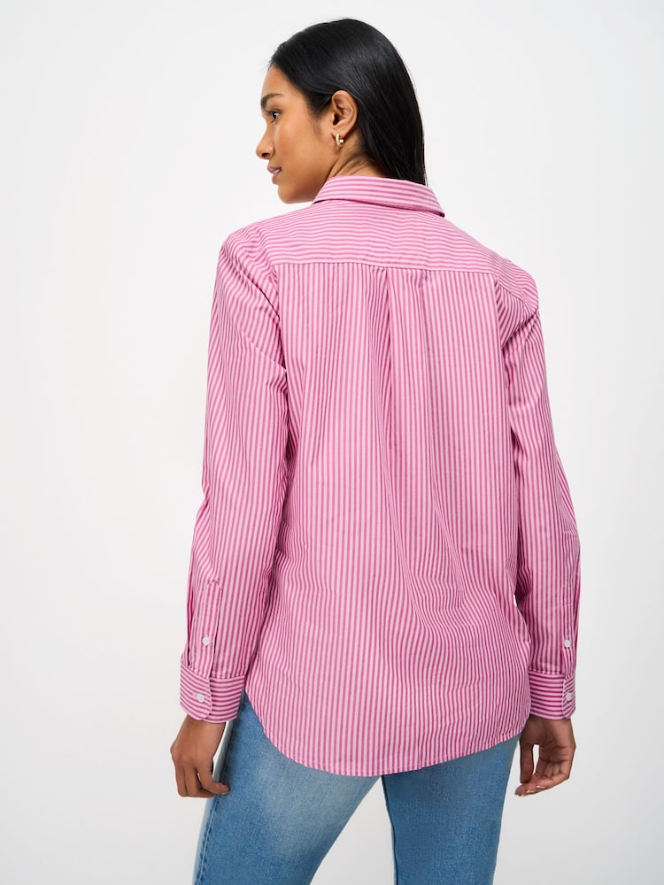 Crew Clothing Pink Relaxed Fit Cotton Poplin Shirt - Image 2 of 5