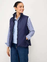 Crew Clothing Blue Feather Weight Padded Gilet - Image 1 of 5