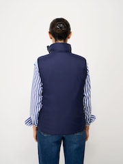 Crew Clothing Blue Feather Weight Padded Gilet - Image 2 of 5