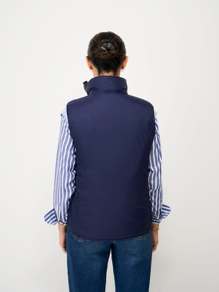 Crew Clothing Blue Feather Weight Padded Gilet - Image 2 of 5