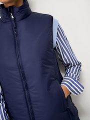 Crew Clothing Blue Feather Weight Padded Gilet - Image 4 of 5