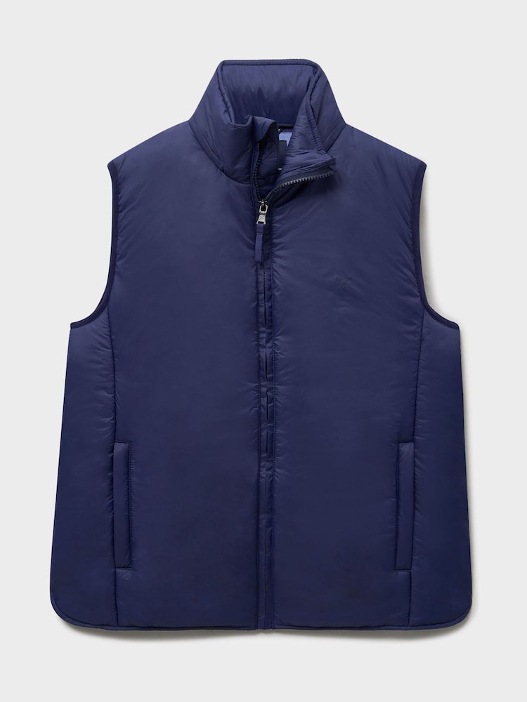 Crew Clothing Blue Feather Weight Padded Gilet - Image 5 of 5