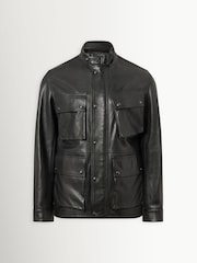 Belstaff Black Competitor Leather Jacket - Image 1 of 5