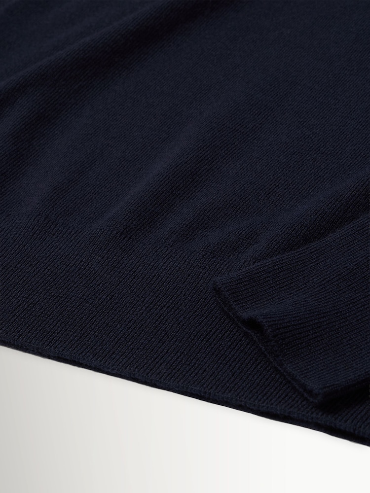 Belstaff Blue Colden Merino Quarter Zip Jumper - Image 2 of 3