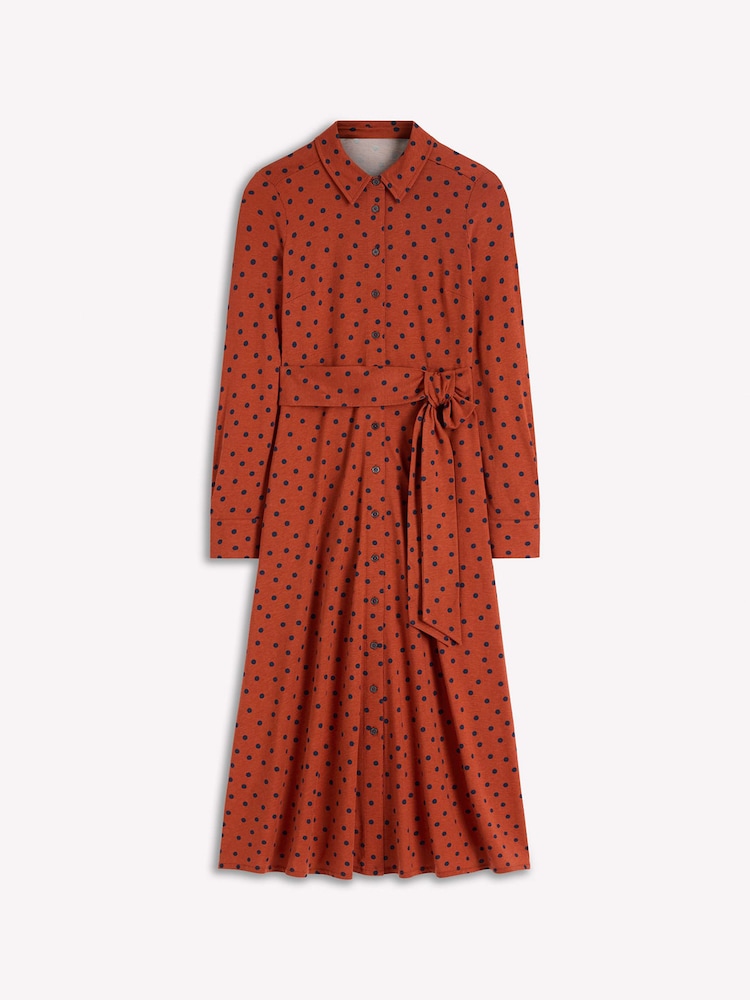 Boden Brown Marcia Jersey Shirt Dress - Image 5 of 5 Boden Brown Marcia Jersey Shirt Dress - Image 5 of 5