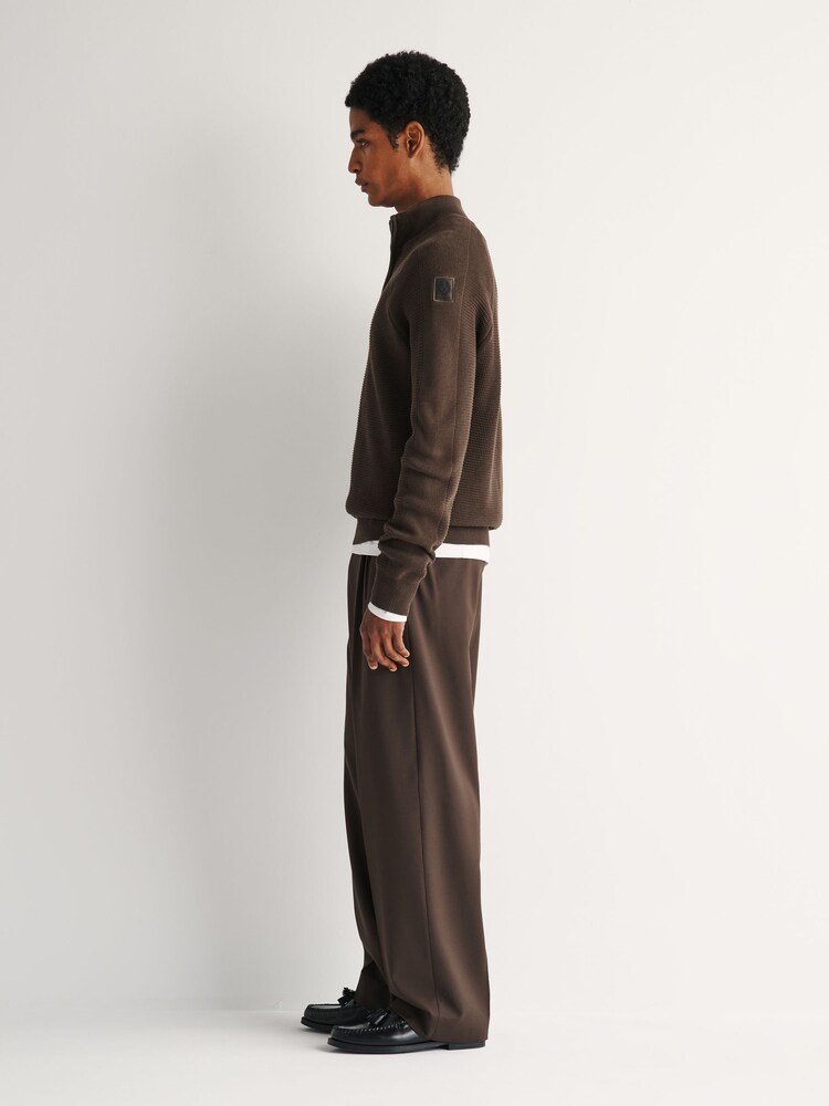 بني - كنزة بربع سحَّاب من Belstaff Bradwell - Image 2 of 6