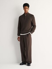بني - كنزة بربع سحَّاب من Belstaff Bradwell - Image 3 of 6